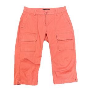 PrAna Elle Knickers Womens capri Shorts Cargo 6 28 Earthy orange stretch Pockets